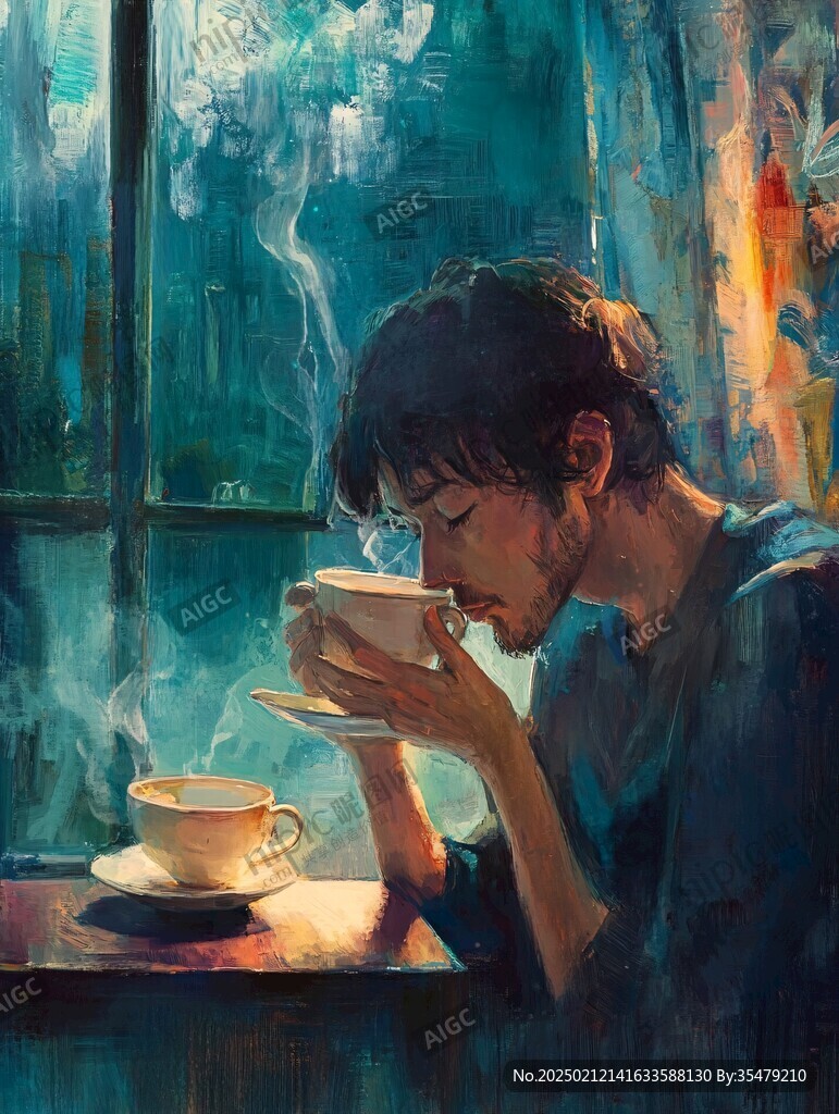 唯美男生插画