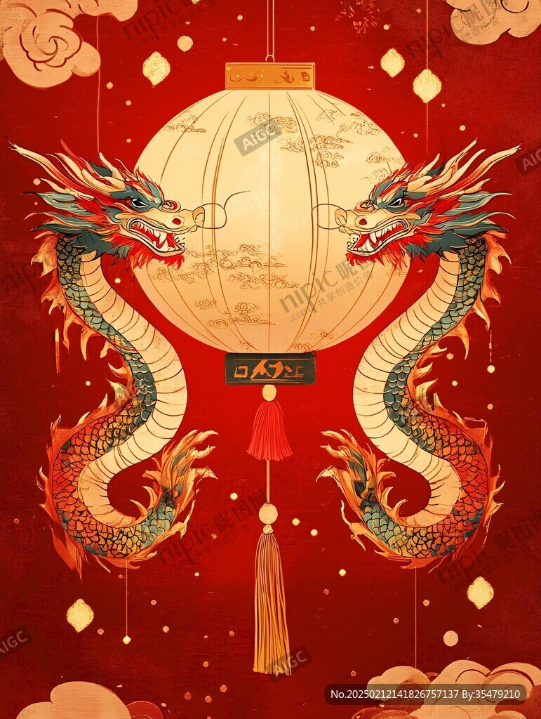 龙年包装插画