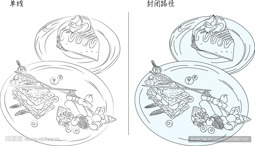 甜品 矢量图