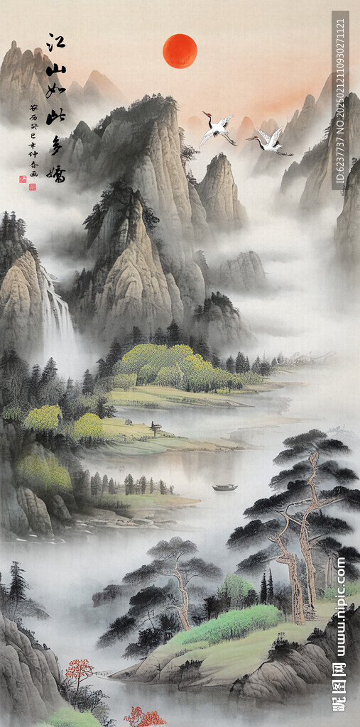 玄关山水装饰画