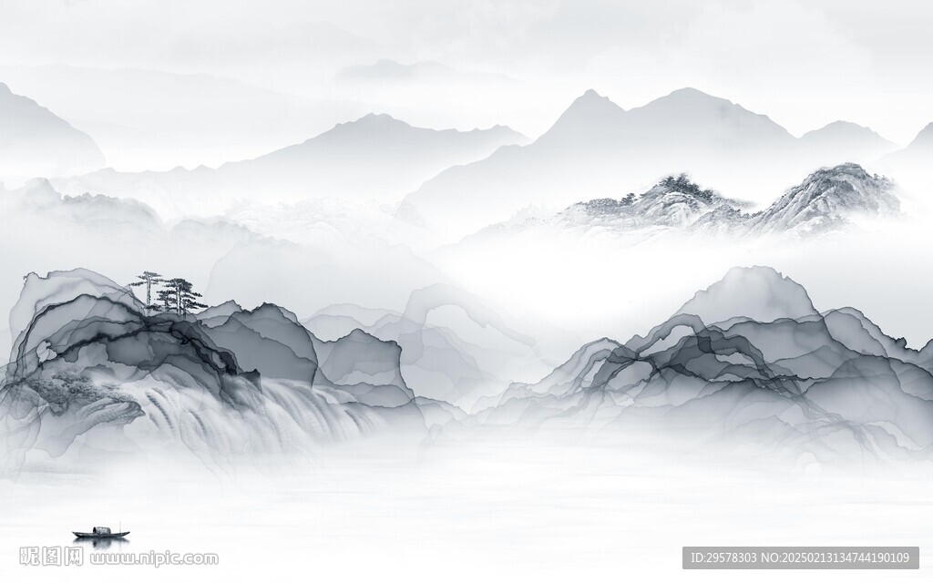 大气 最新中式山水 TiF分层