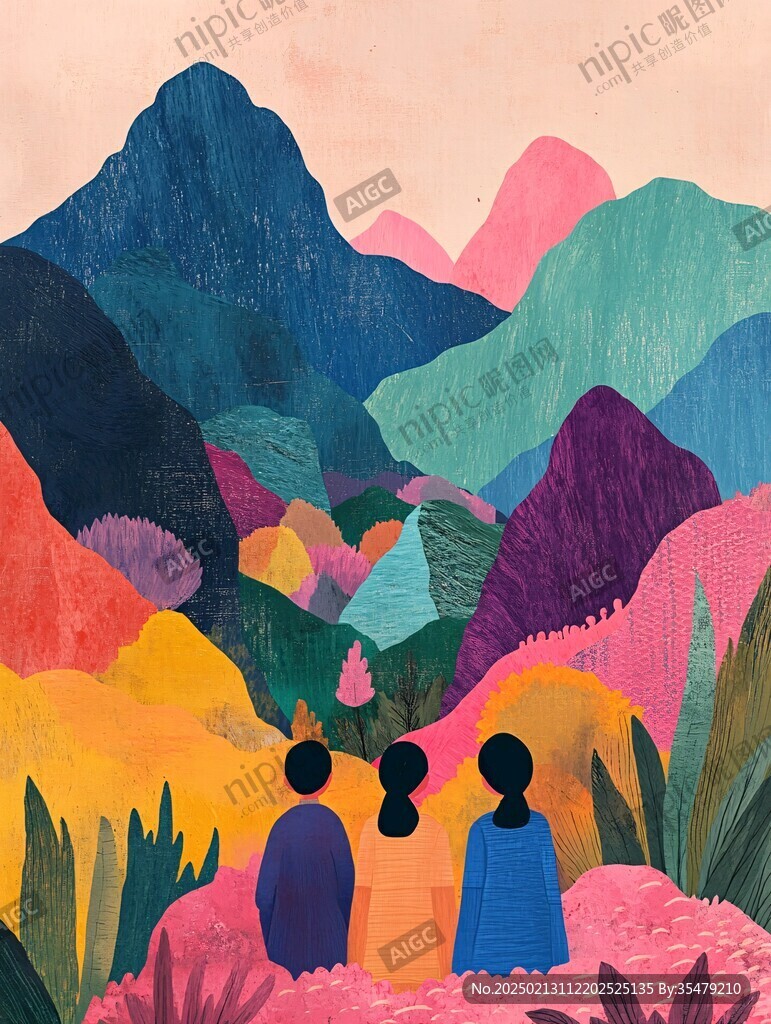肌理感插画