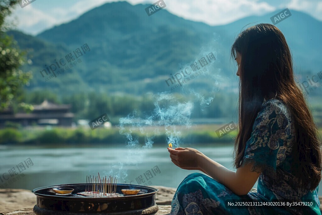 游人敬香