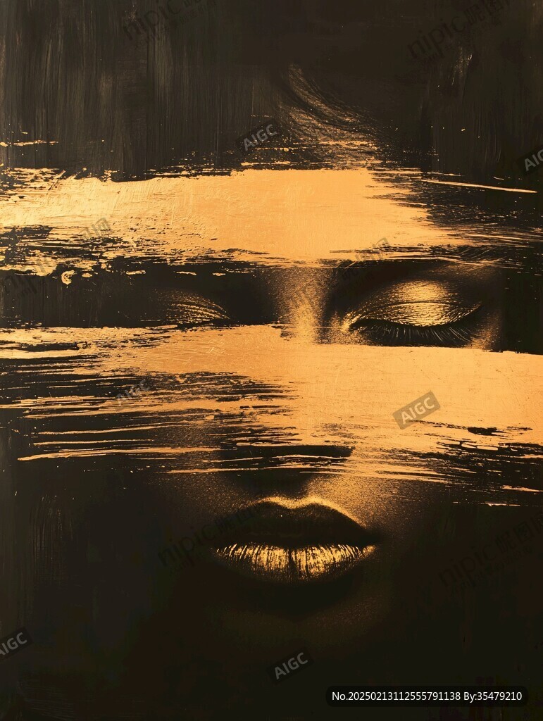 金线油画