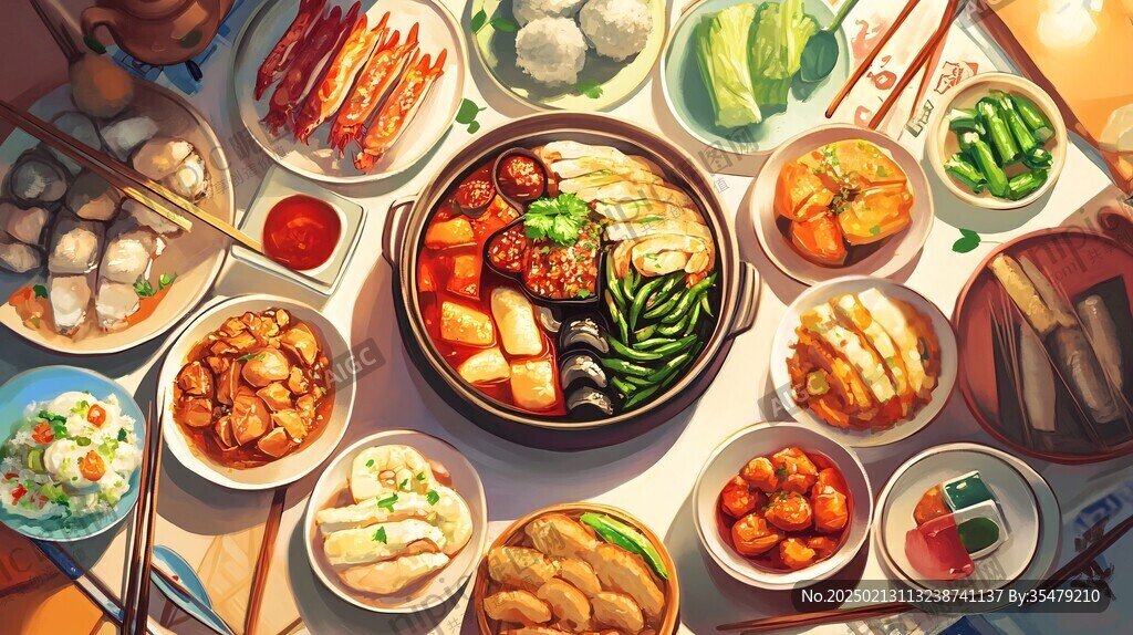 卤水拼盘插画