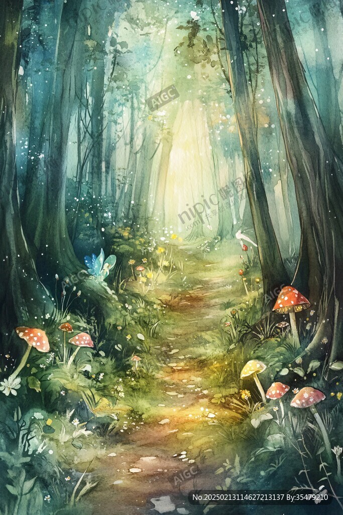 魔法森林插画