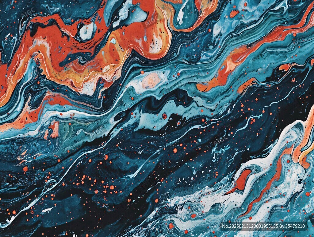 极简风格流彩画