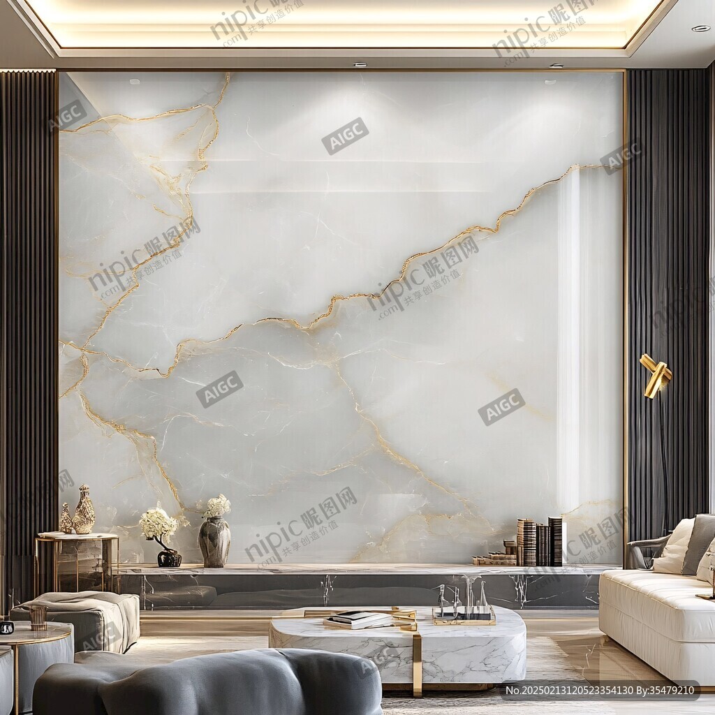 轻奢大理石背景墙