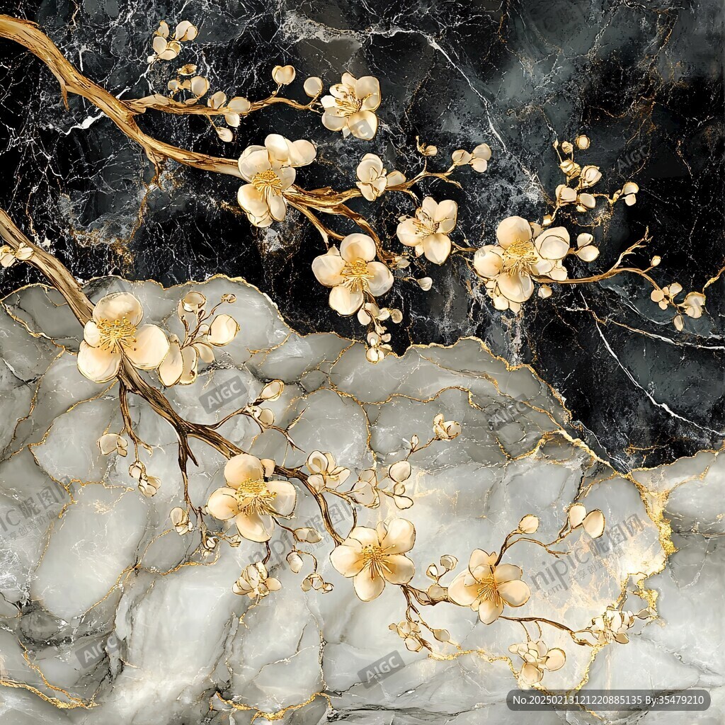 梅花轻奢背景墙