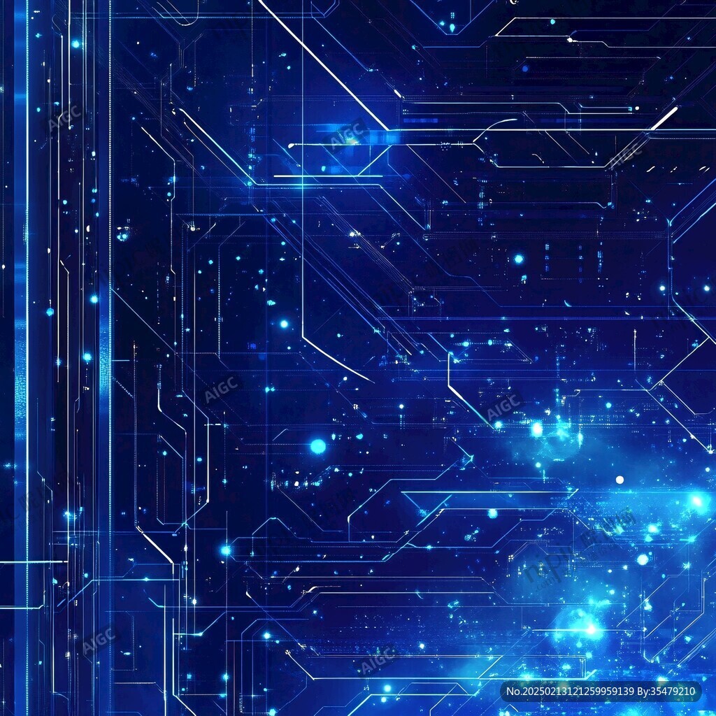 蓝色科技渐变背景数码