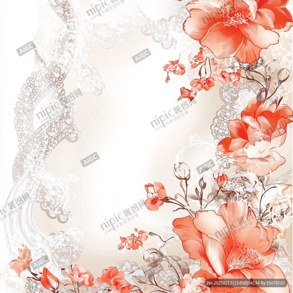 珠宝花朵背景墙