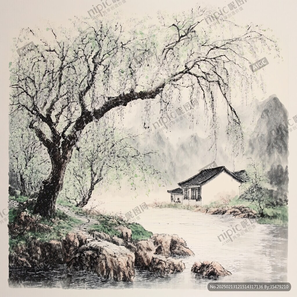 风景画江南春早