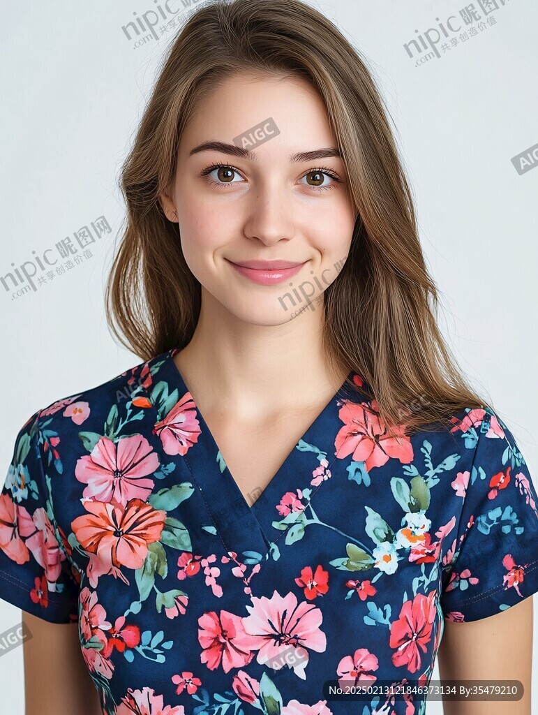 家居服花形梅红色组