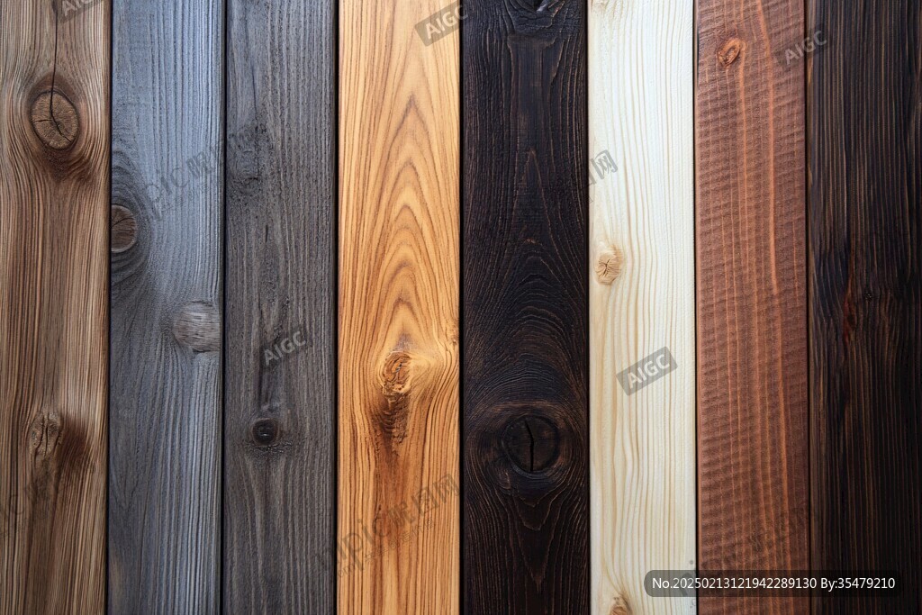 多种颜色木板木材