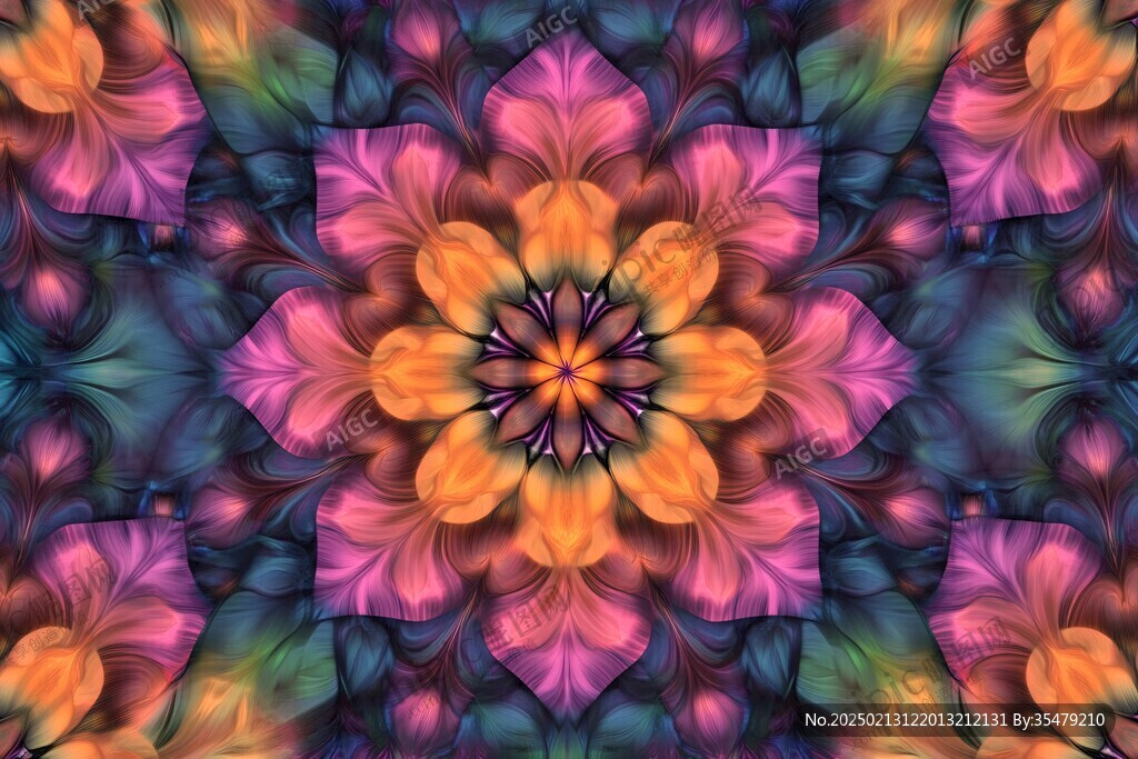 万花筒绚丽花纹