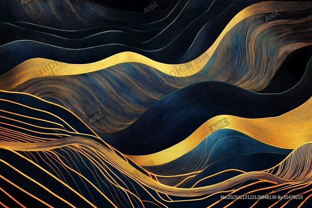 4d金色线条艺术