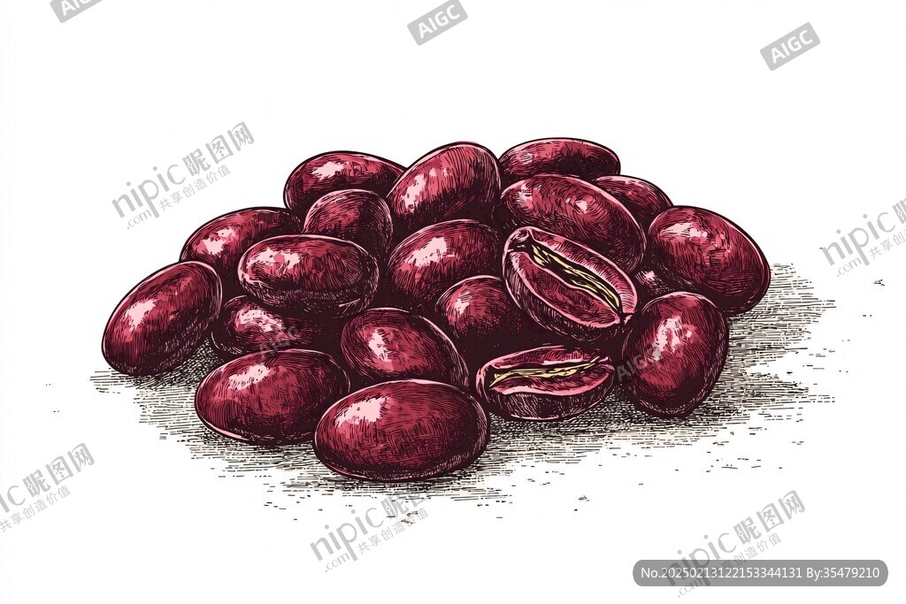 赤小豆插画