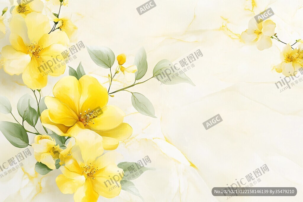 手绘花背景墙