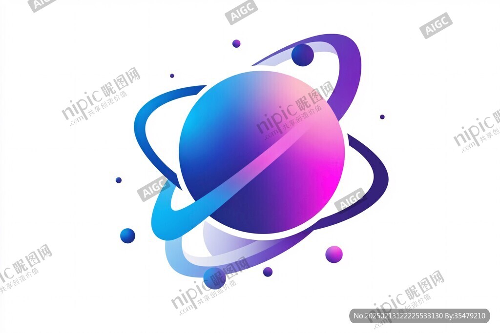 渐变插画logo