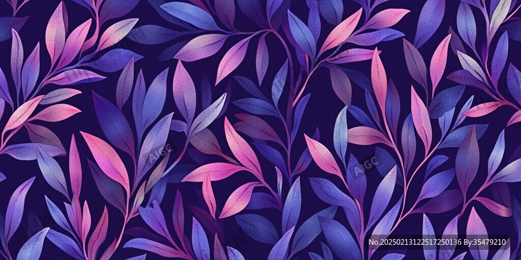 蓝紫色树叶背景
