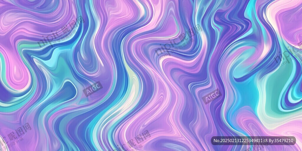 紫色梦幻流体画背景