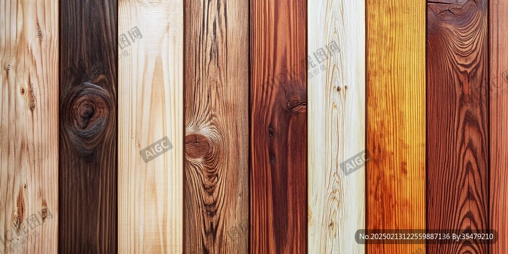 多种颜色木板木材
