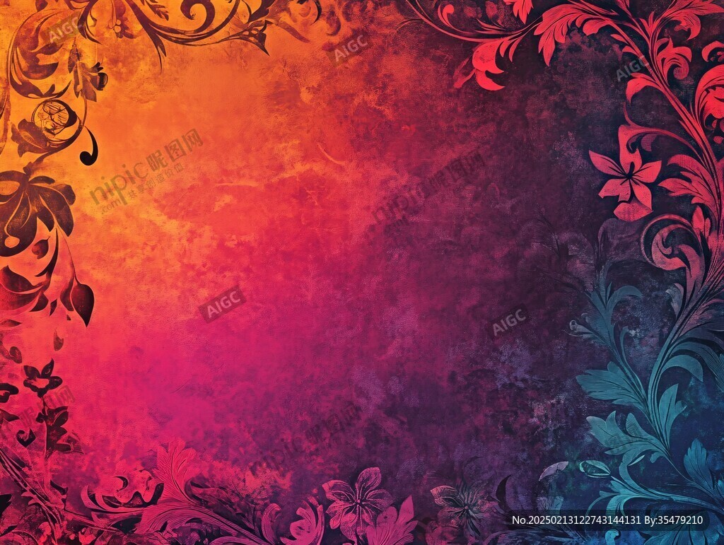 幻彩欧式花纹广告背景