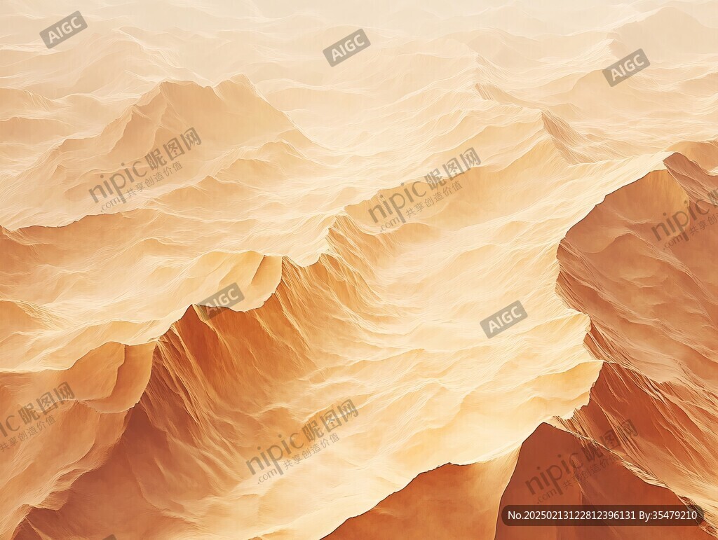 金色山脉3d立体山脉