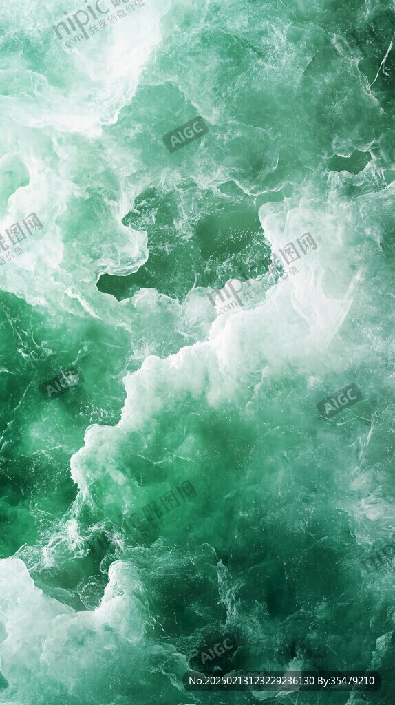 大理石石纹绿色水墨纹