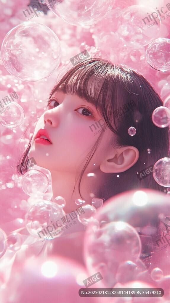 人物粉色治愈系唯美