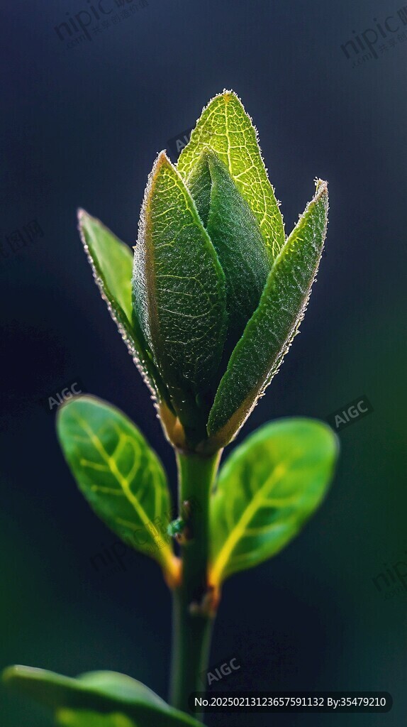 逆光杜鹃花苞