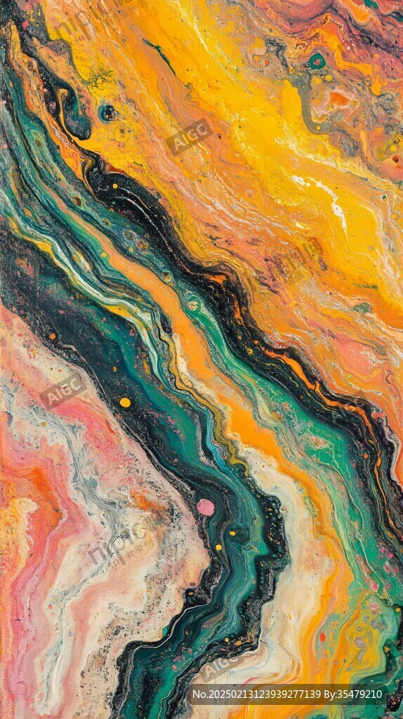极简风格流彩画