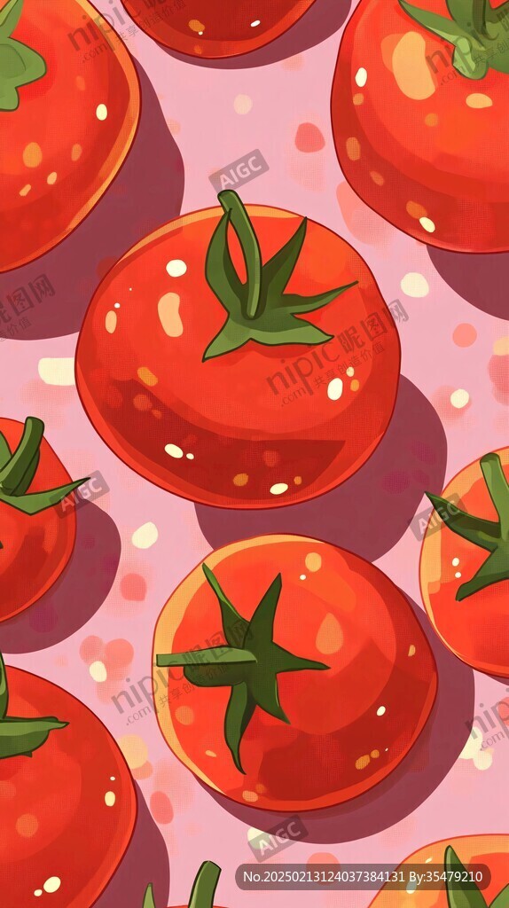 扁平西红柿插画