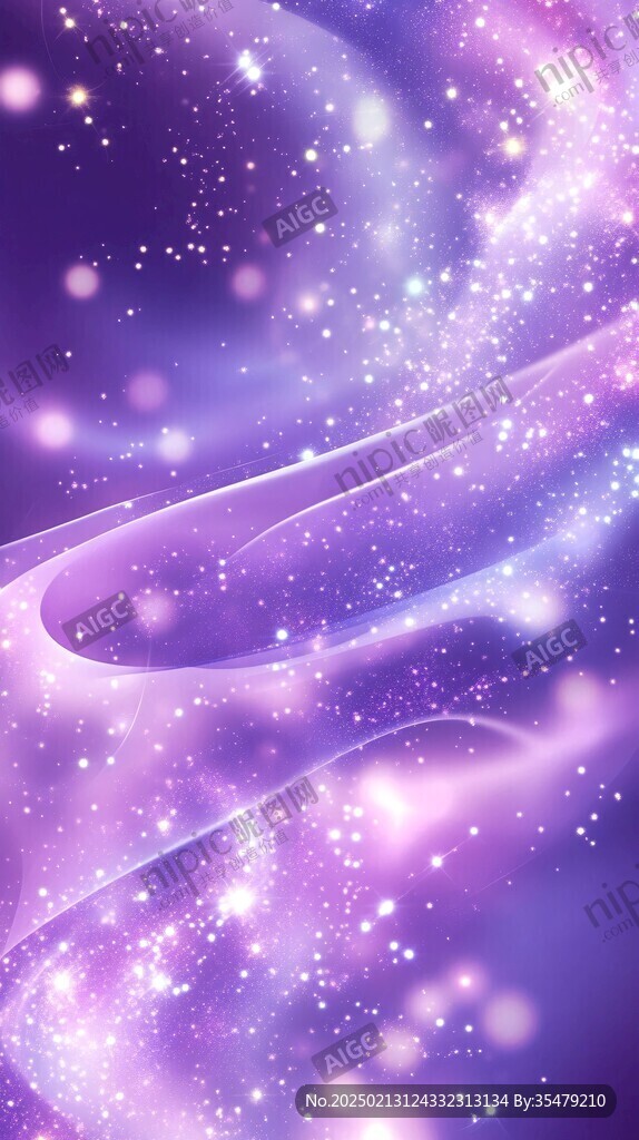 梦幻星光紫色背景