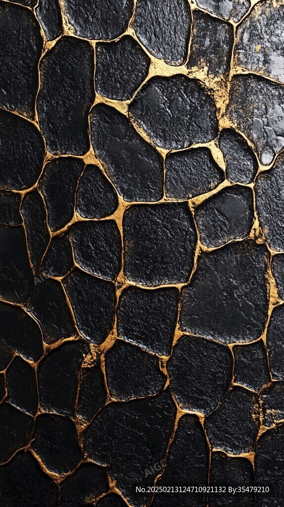 黑金色裂纹透光大理石