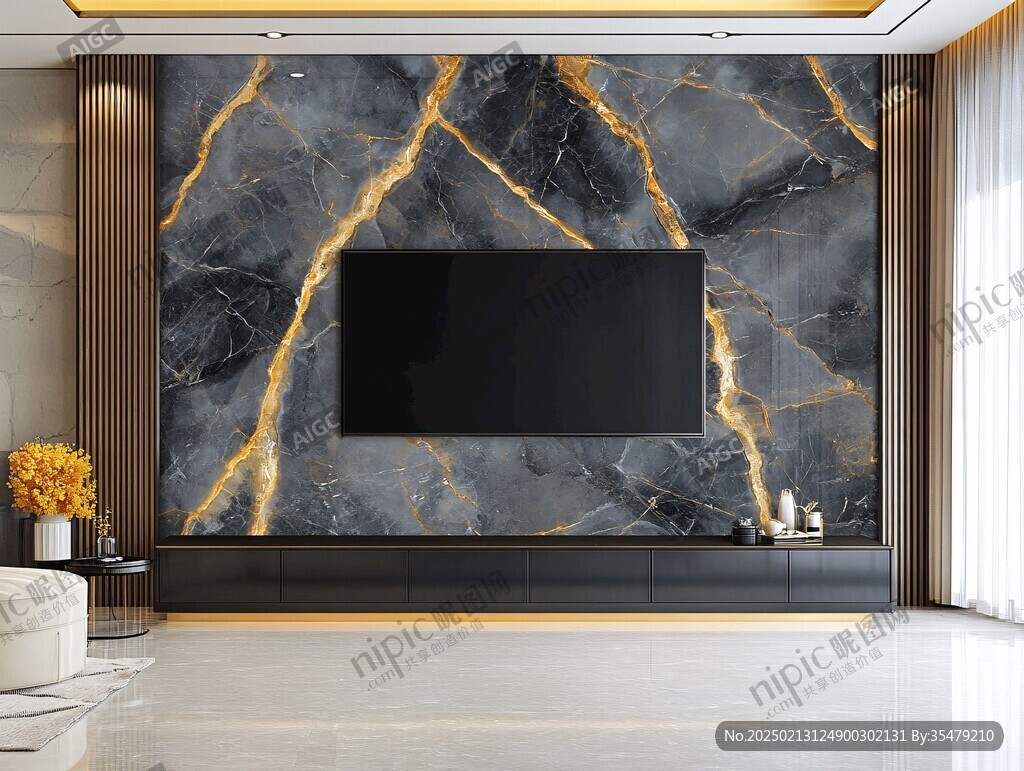 轻奢大理石背景墙