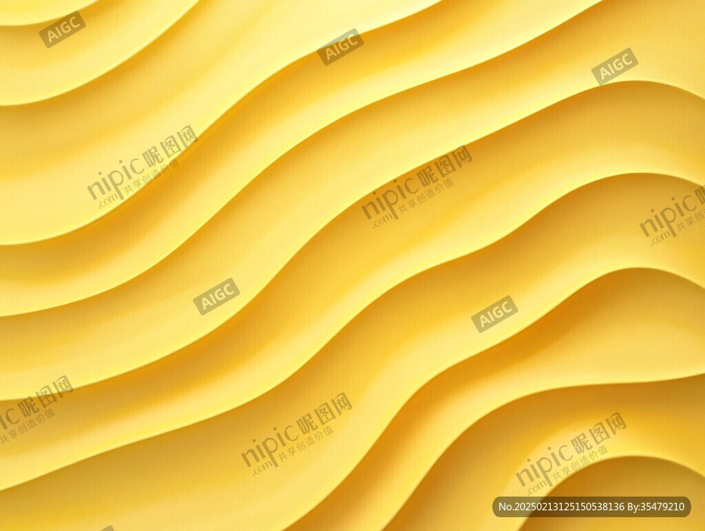 浮雕金色波浪纹