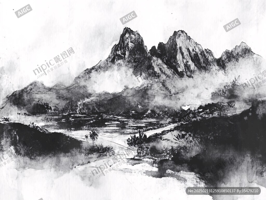 复古水墨风