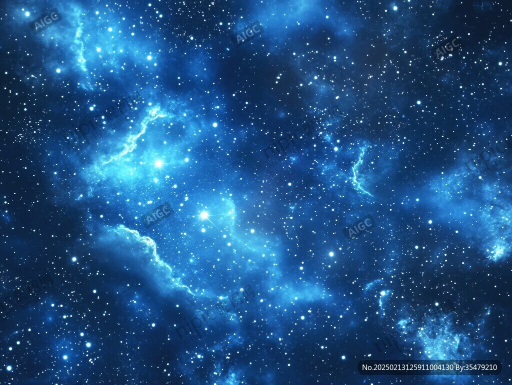繁星点点蓝色动态宇宙