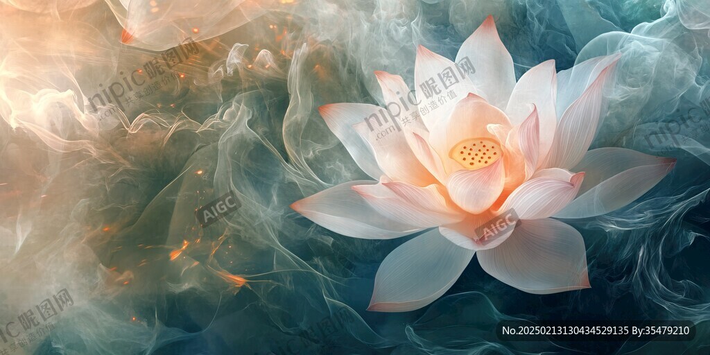 梦幻荷花意境荷花