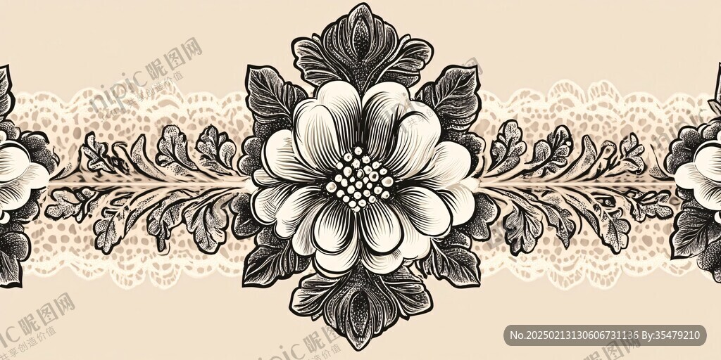 欧式花纹壁画