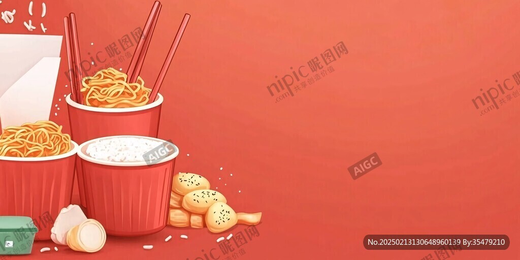 热干面插画