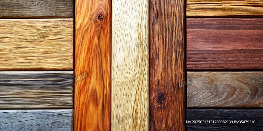 多种颜色木板木材