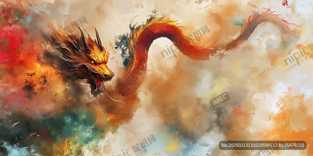龙年横版插画