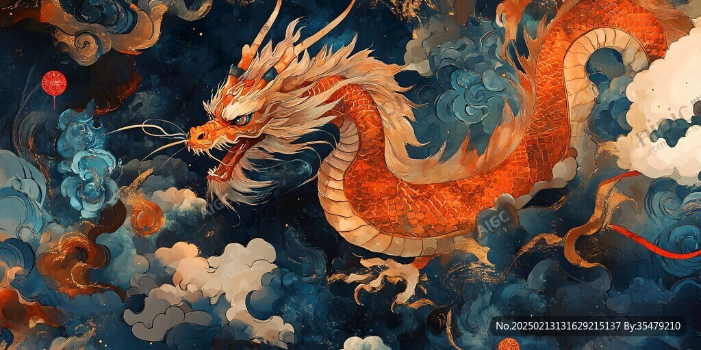 龙年横版插画