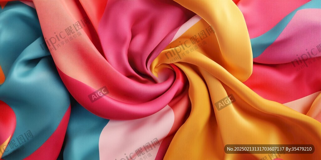 绚丽彩色丝绸