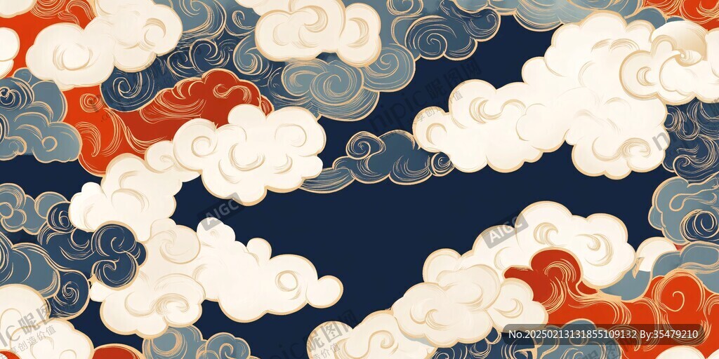 宋代云图高端云纹装饰