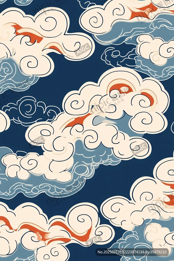 宋代云图高端云纹装饰