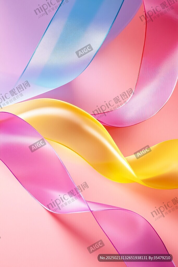 炫彩绚丽曲线条纹高雅