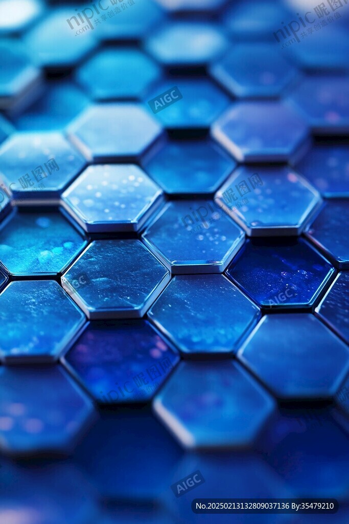 蜂窝光影光束背景